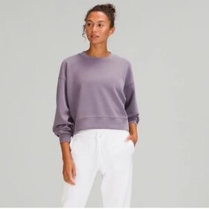 Lululemon Perfectly Oversized Cropped Crew size 6 Purple Lilac